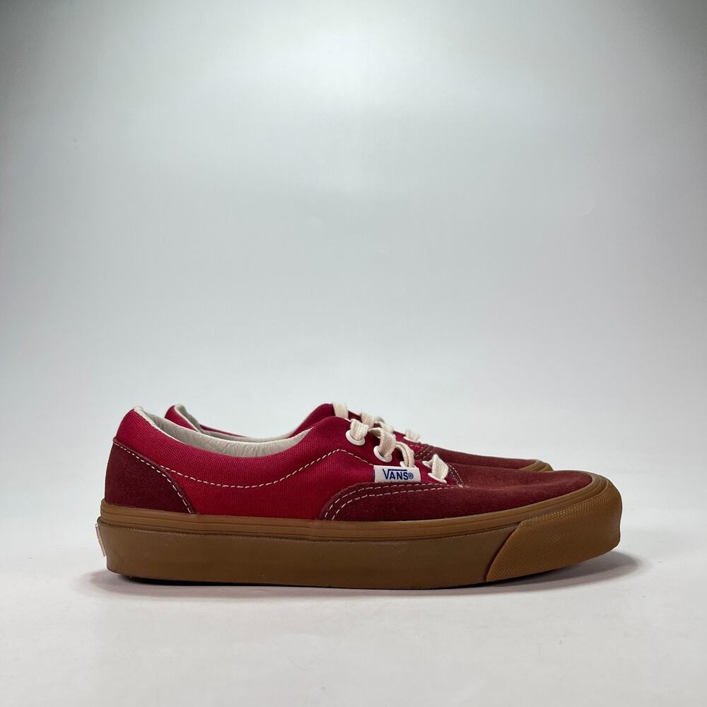Vans Vault OG Era LX Red Gum Classic Low Top Skate Shoes 721278 Women's Size 6.5